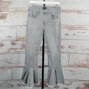 Citizens of Humanity COH Drew Flounce High Rise Jean Crop Grey Size 29